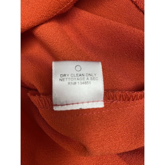 Charles Henry Orange Tiered Hem Shift Mini Dress Ladies Size Large Polyester - Picture 4 of 6